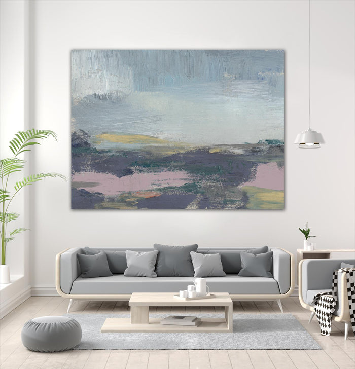Pretty Horizon I by Jennifer Goldberger on GIANT ART - pink sea scene