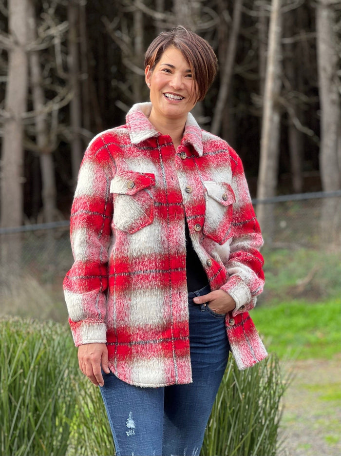 rd style coats jackets rd style plaid woven shirt jacket