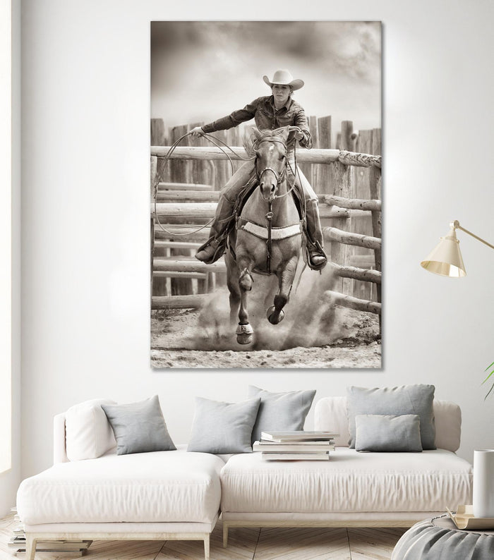 Ride ‘Em Cowgirl by Lisa Dearing on GIANT ART - multicolor photography; animals; figurative
