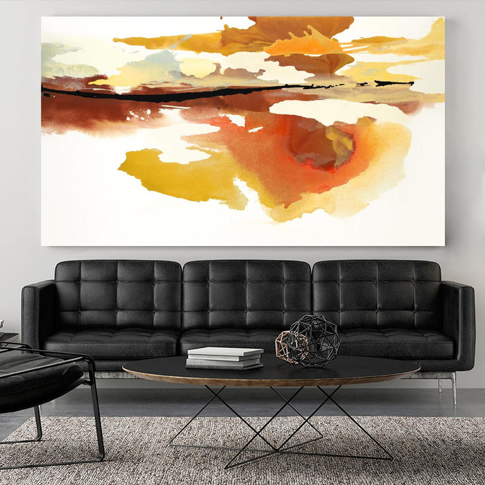 Scenery II by Randy Hibberd on GIANT ART - oranges, yellows fluid abstracts