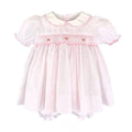 Smocked Pink Dot Bloomer Set