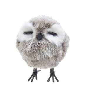 Standing Grey Owl Ornament