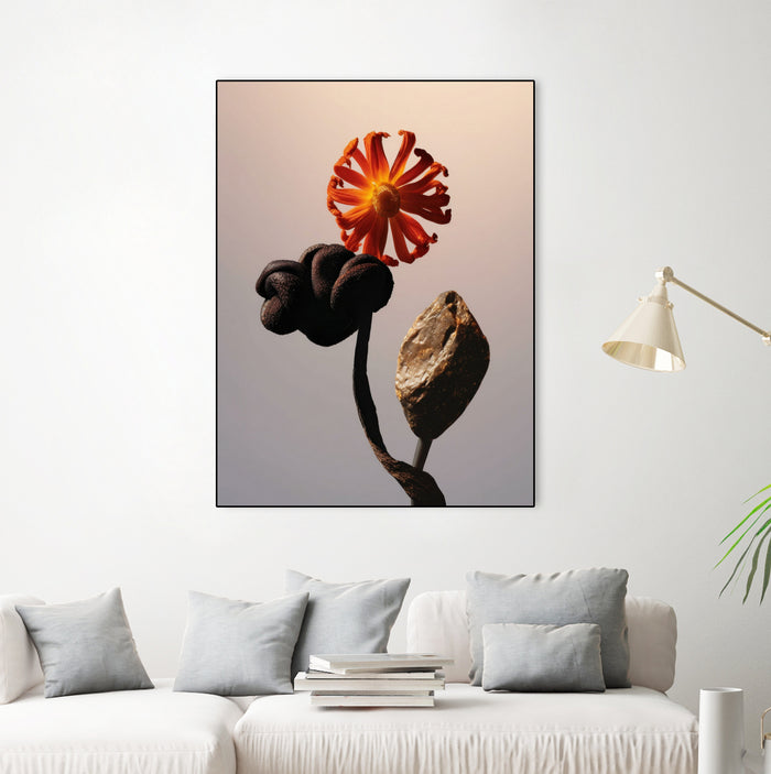 Still Life Flowers No3 by Minorstep on GIANT ART - red flowers and plants studio