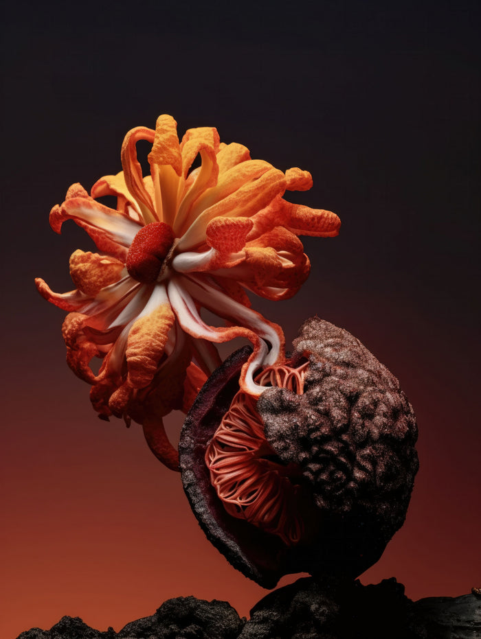 Still Life Flowers No4 by Minorstep on GIANT ART - red flowers and plants studio