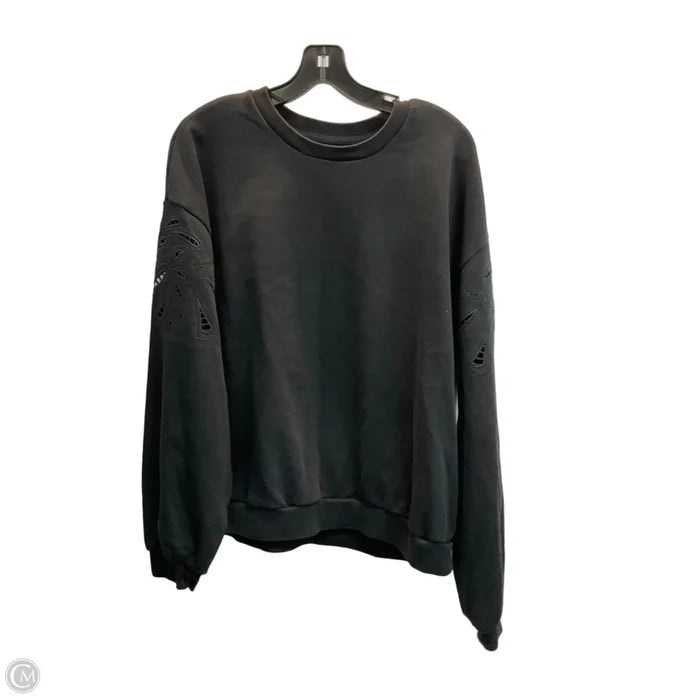 Sweatshirt Crewneck By Gap In Black, Size: L
