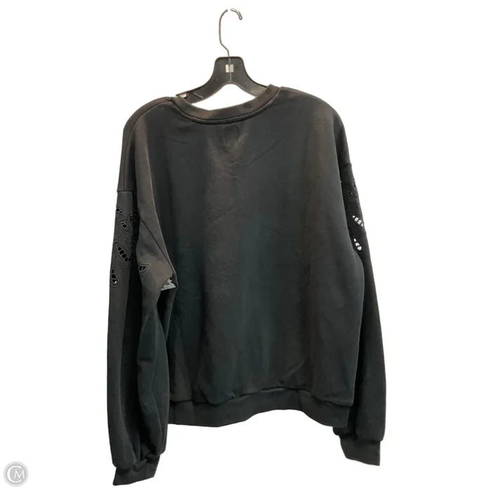 Sweatshirt Crewneck By Gap In Black, Size: L