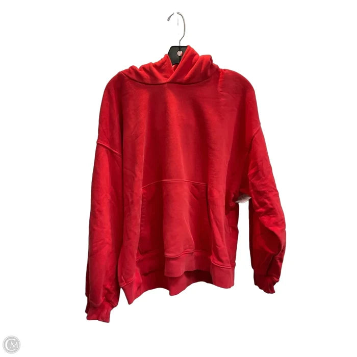 Sweatshirt Hoodie By Madewell In Red, Size: Xl