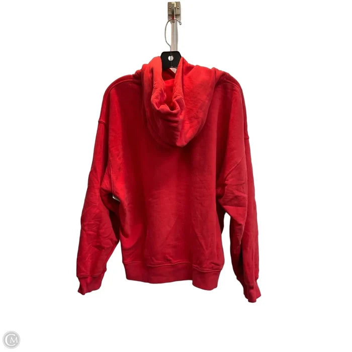 Sweatshirt Hoodie By Madewell In Red, Size: Xl