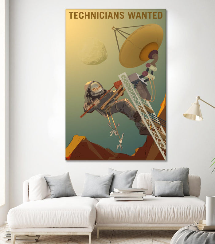 Technicians Wanted by NASA on GIANT ART - multicolor novelty