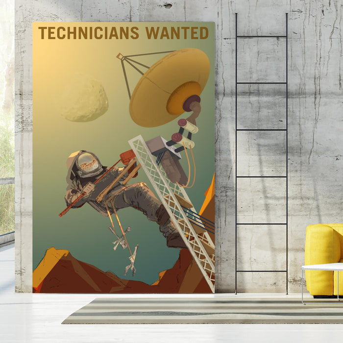 Technicians Wanted by NASA on GIANT ART - multicolor novelty