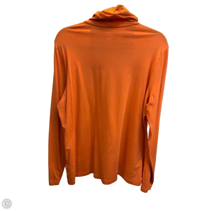 Top Long Sleeve Basic By Lands End In Orange, Size: Xl
