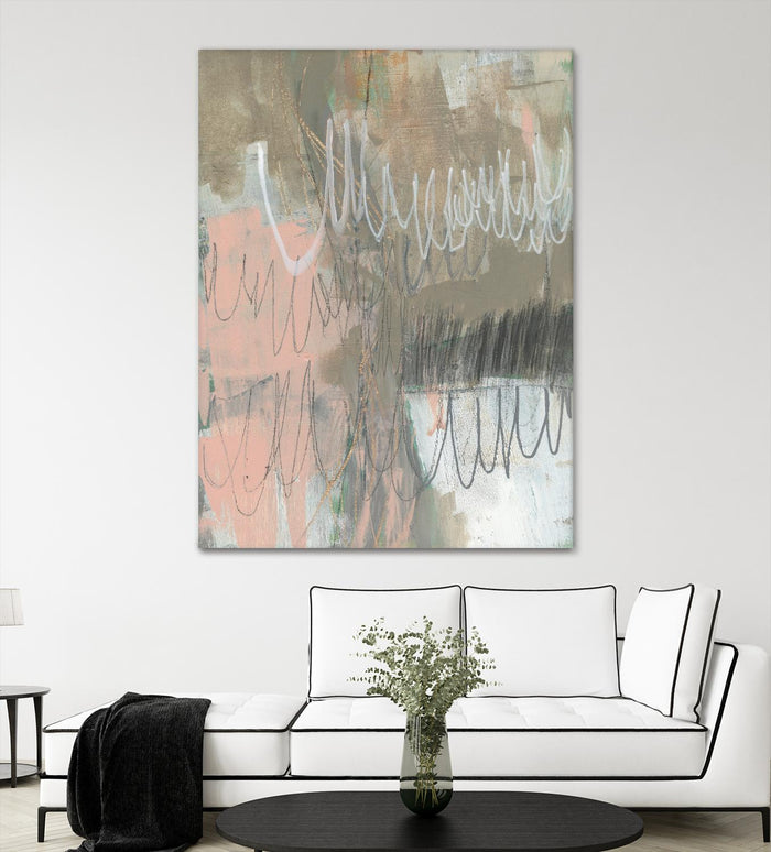 Twombly Script II by Jennifer Goldberger on GIANT ART - pink abstract abstract