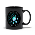 Waxing Gibbous Moon Black Mug