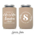 Wedding Can Cooler #193R - Cheers to The Mr and Mrs