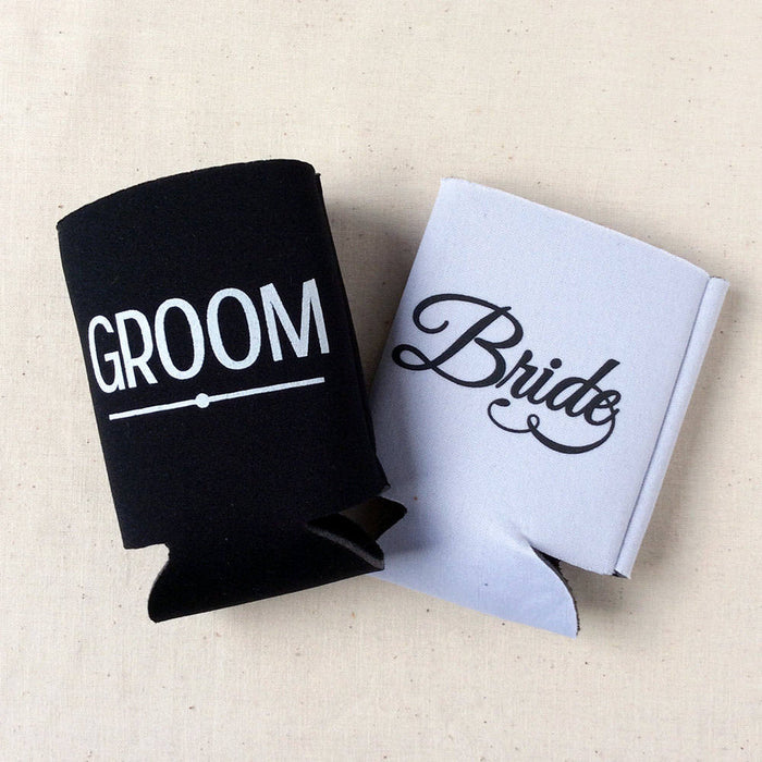 Wedding Can Cooler #193R - Cheers to The Mr and Mrs
