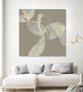 White Ribbon on Beige I by Jennifer Goldberger on GIANT ART - beige abstract abstract