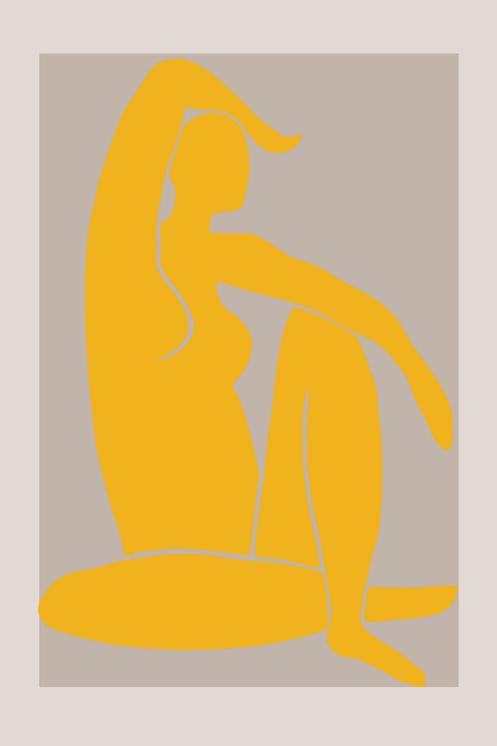 Yellow Figure by Pictufy on GIANT ART - figurative woman